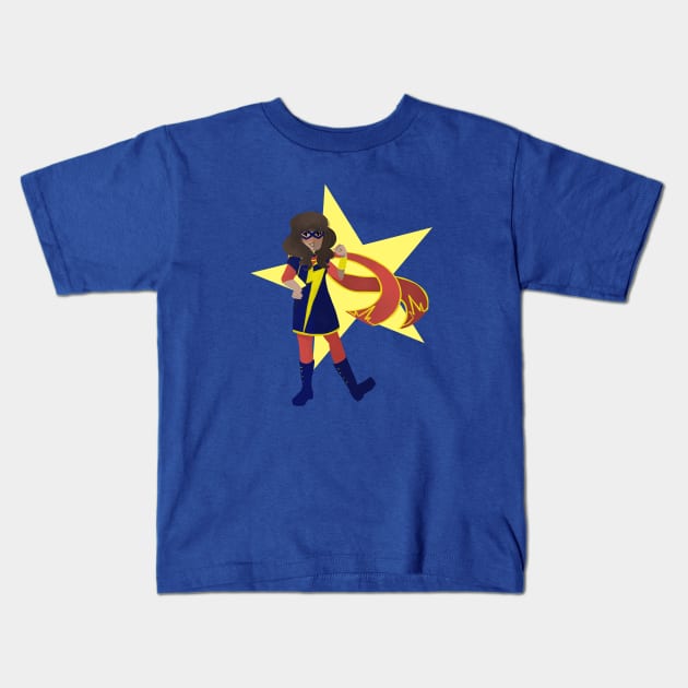 Ms. Marvel Kids T-Shirt by shelbywolf